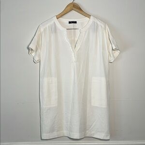 KLd Women’s Cotton Dress Off-White L